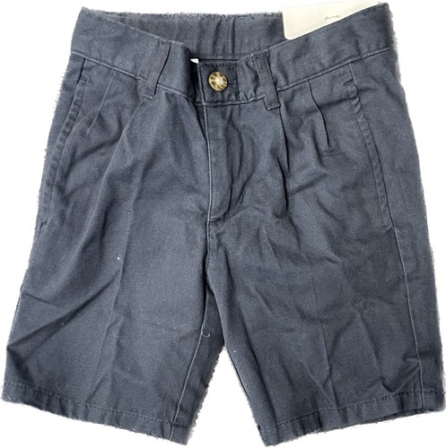 Izod Navy Shorts Boys Size 4 Flat Front School Uniform Adjustable Waist B119 - Picture 2 of 2
