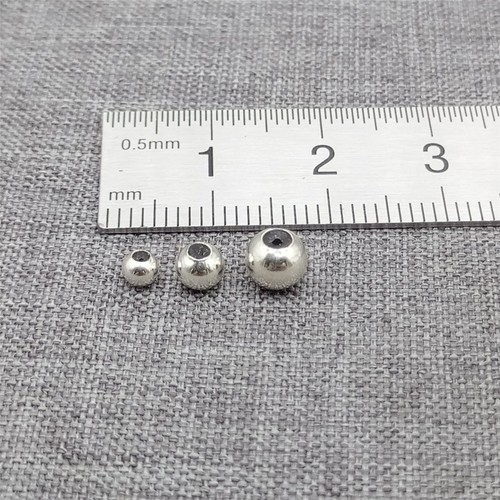 20 pezzi di perline in silicone argento sterling 925 3 mm 4 mm 5 mm perline tappo con silicone - Foto 2 di 7