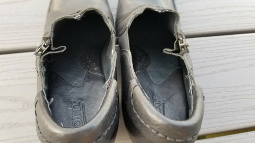 Scarpe BORN nere in pelle con tacco a blocco zip laterale donna US 9 - Foto 7 di 11