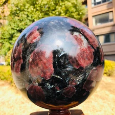 18.72LB Natural Astrophyllite Quartz Crystal"Fireworks Stone"The Ball Heals 671