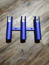 BAYSUN Three Tube Aluminum Blue Color Yacht / Boat Fishing Pole Holder