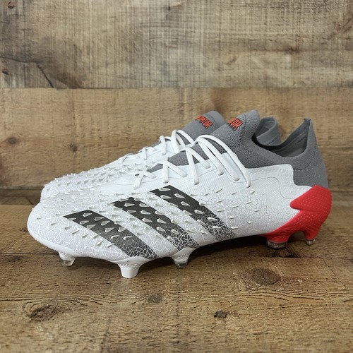 Adidas Soccer Cleats Mens Size 8 Predator Freak .1 FG White Red Gray FY6263 NEW - Picture 8 of 10