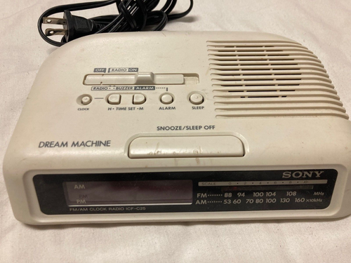 Sony Dream Machine ICF-C25 AM FM LED Alarm Clock Radio Black or White - Picture 6 of 7