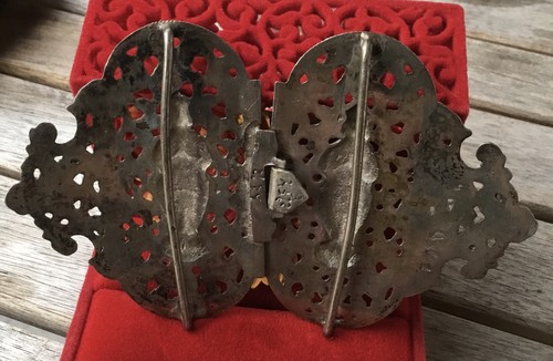 PHÄNOMENALE antike Silber-Gürtel-Schnalle 11,7x7,2cmSuperselten!❤️❤️❤️ - Bild 7 von 7