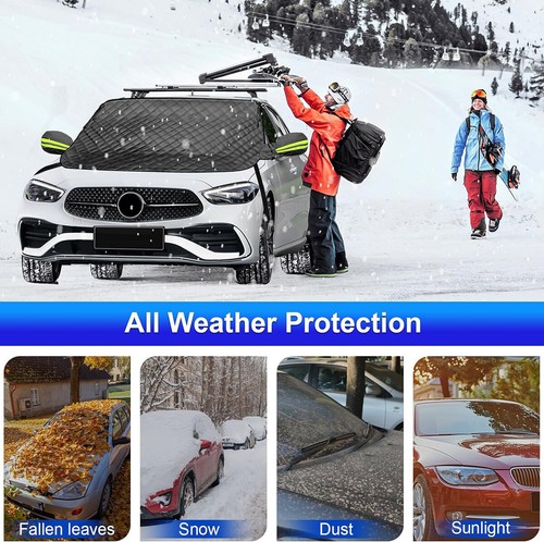 Winter Magnetic Car Windshield Cover Protector Snow Ice Frost Guard Sun Shade - Picture 2 of 9