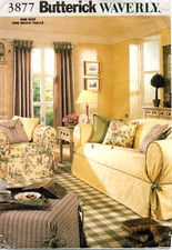 Butterick Drapes, Slipcovers and Pillows Pattern 3877 UNCUT