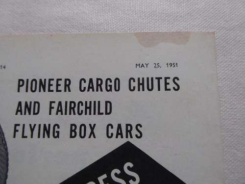 5/1951 PUB PIONEER CARGO PARACHUTE US AIR FORCES ORIGINAL ANZEIGE - Bild 2 von 2
