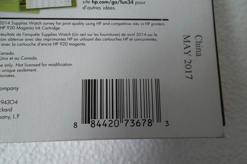 HP OEM 920XL High Capacity Ink Cartridge Magenta 700-Page Exp:5/2017 CD973AN NEW - Picture 5 of 5