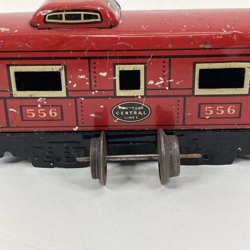 Vintage Marx Marline Train Car New York Central Lines Caboose 556 One Wheel Set - Picture 8 of 9