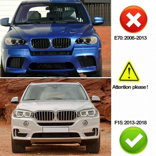 Diamond Front Grill Kidney Grille For BMW X5 F15 X6 F16 2013-2017 Chrome & Black - Picture 10 of 10