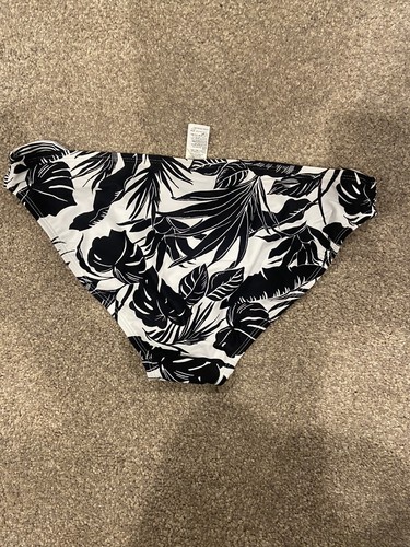 Old Navy Women’s Siz M White Black Tropical Tree Print Bikini Bottoms NWT $19.99