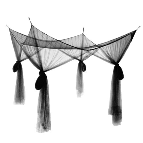 Mosquito Net Cotton Four-Door Sexy Square Canopy - King/Queen Double Bed Size, - Bild 2 von 21