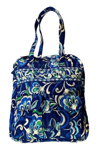 Vera Bradley große Tasche Handtasche mediterran blau Paisley mehrere Taschen 