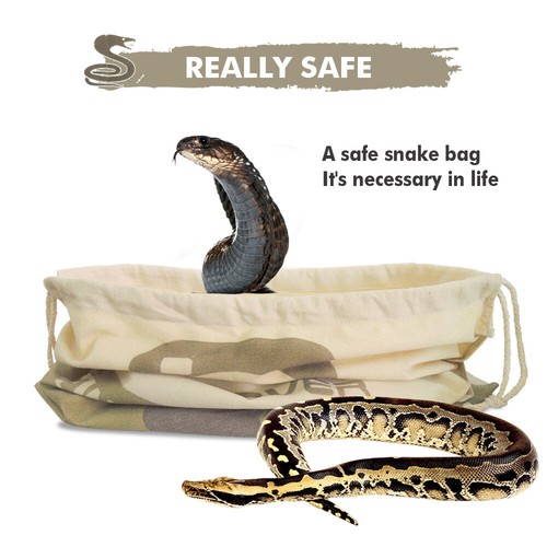 Large Size Safe Snake Bag w/ Drawstring Reptile Herp Catching Hunting Sack Pouch - Picture 6 of 11