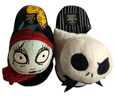 Nightmare Before Christmas Jack Sally Soft Slip On Lounge Slippers Adult SIZE 6