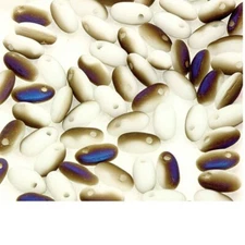 Rizo, Chalk White Azuro Matte, 2.5x6mm, 7g (app 98-100 beads) (rz62)