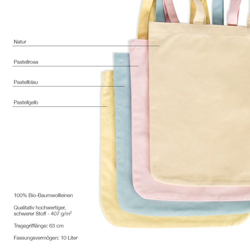 JUNIWORDS Pastell Jutebeutel Motiv "Und ich so: HÄ?" ver. Farben Geschenk Tasche - Photo 3/8