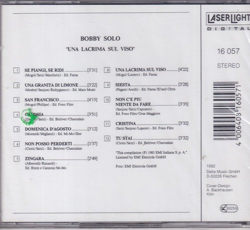 Bobby Solo - Una lacrima sul viso - CD -710- wie neu - Bild 2 von 2
