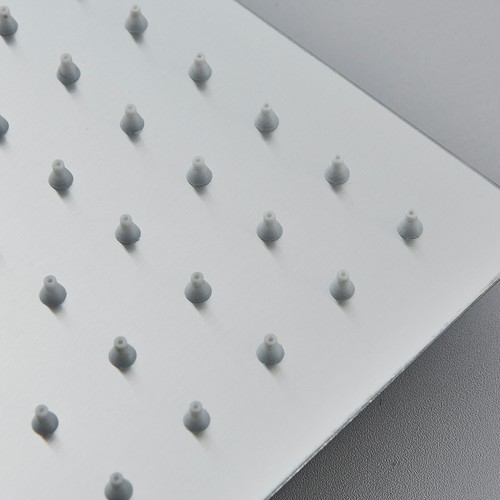 8"10"12"16" LED Shower Head Rainfall Square Brushed Nickel Top Sprayer - Picture 7 of 26