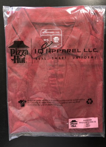 Vintage Pizza Hut Short Sleeve Polo Manager Uniform Red Shirt Woman’s Small