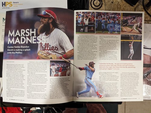 Brandon Marsh PHILADELPHIA Phillies Scorecard Programma 2023 Citizens Bank Park - Foto 2 di 7