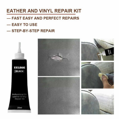 Black Leather And Vinyl Repair Kit Furniture Couch Car Seats Sofa Jacket Vinyl Repair Kit Furniture Couch, Black Leather Sofa Repair Kit