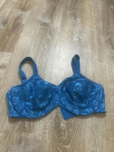 WACOAL Bra 36DDD 85567 Awareness Full Figure Blue Coverage Seamless