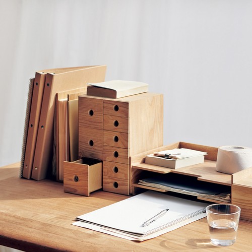 MUJI MDF organize storage book stand book shelf 8.4 x 17 x 25.2cm DHL - Imagen 6 de 8