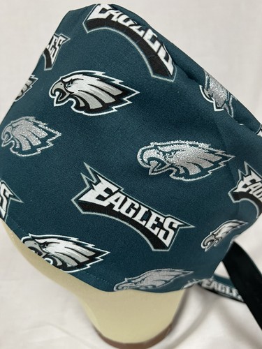 Men/Women Surgical Scrub Cap Lined  Philadelphia Silver 100% Cotton - Foto 1 di 3