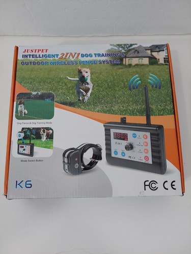 JUSTPET Intelligent Dog Wireless Fence Training Collar 2-in-1 System K6 - Picture 1 of 4