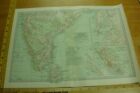 Southern India No. 105 1897 & 1902 the Century Atlas Vintage color map 12x16