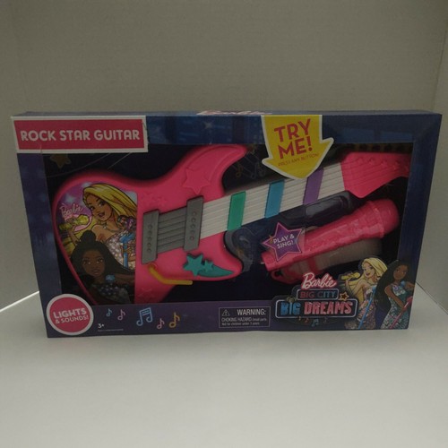 Barbie Rock Star Toy Guitar w/ Lights, Sounds, Microphone, Music