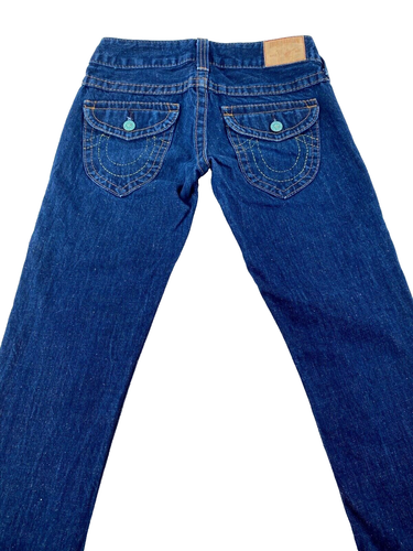 True Religion Jeans Women's Size 28x33 World Tour Medium Dark Wash Blue - Picture 8 of 9