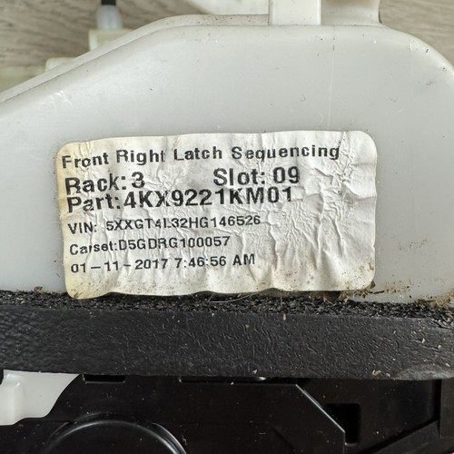 FRONT RIGHT SIDE DOOR LATCH LOCK ACTUATOR OEM 81325D5000 KIA OPTIMA 2016 - 2020 - Picture 5 of 5