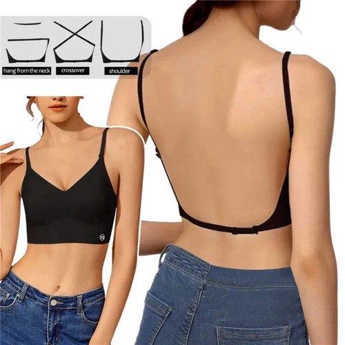 Invisible Bra Deep U Plunge Bras Backless Top for Dresses Sexy Lingerie with Tra - Picture 15 of 18