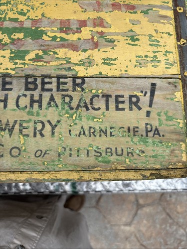 RARE Antique Old Carnegie Pittsburg PA wooden beer Crate Duquesne Brewing Co - Picture 18 of 24
