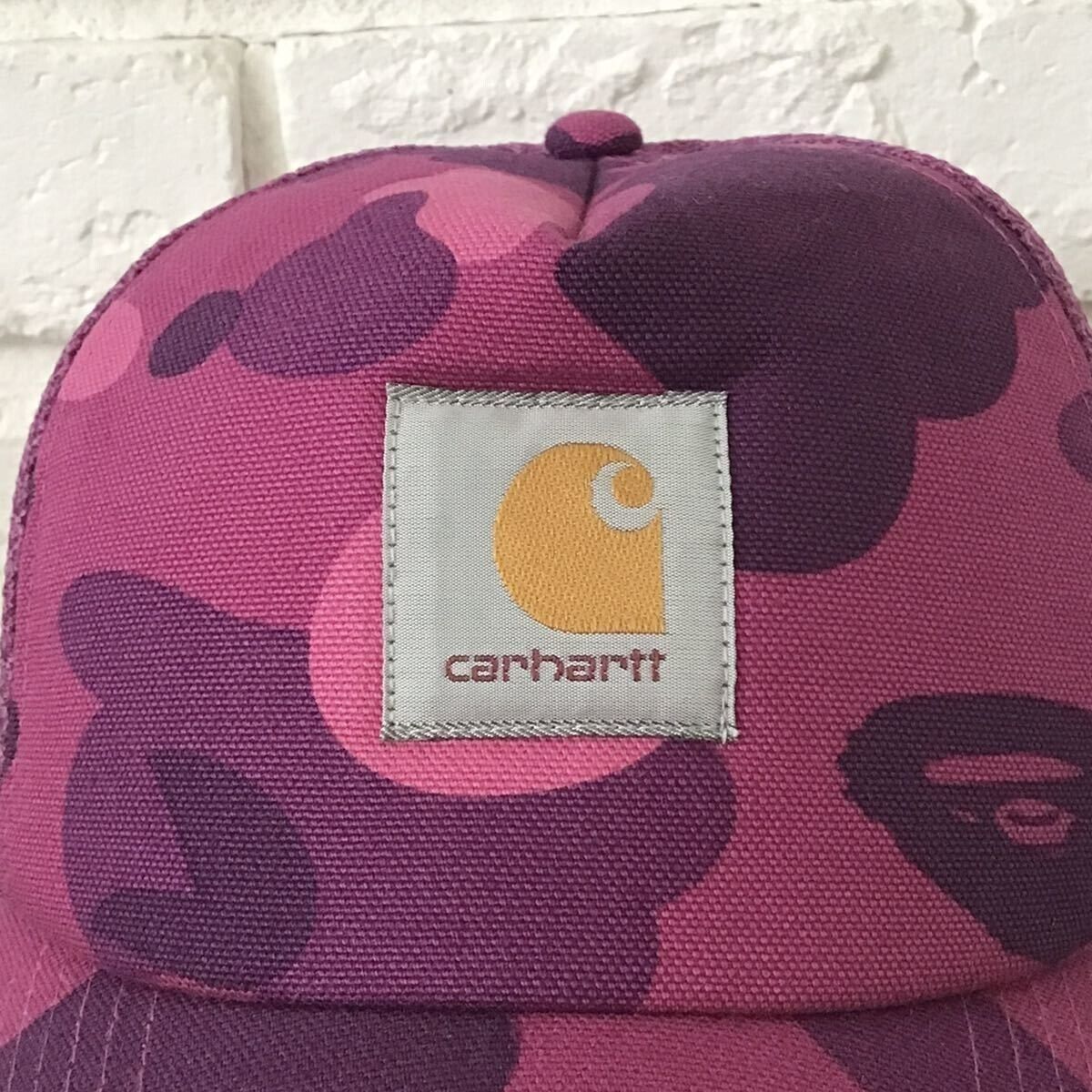 BAPE × carhartt trucker hat cap Purple camo NIGO A Bathing BAPE × carhartt trucker hat cap Purple camo NIGO A Bathing