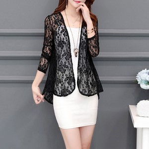 Ladies-Women-Sheer-Open-Front-Cardigan-Jacket-Formal-Suit-Blazer-Lace-Short-Coat