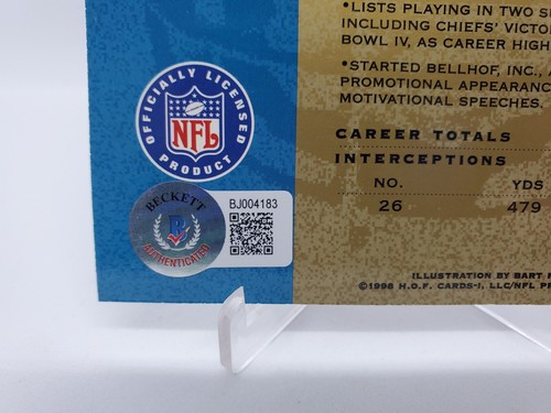 Bobby Bell AUTO 1998 HOF Ron Mix Signature Series BECKETT AUTHENTICATED BAS HOF - Picture 3 of 3