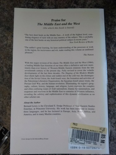 The Shaping of the Modern Middle East by Bernard Lewis (1994, Trade... - Bild 2 von 4