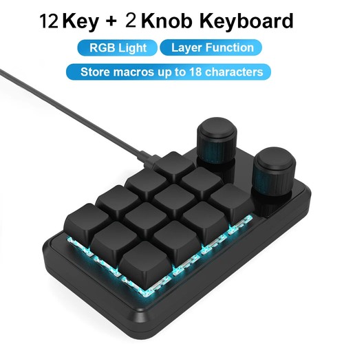 Programming Macro Custom Knob Keyboard RGB Mini Button Photoshop Gaming Keypad - Picture 26 of 30