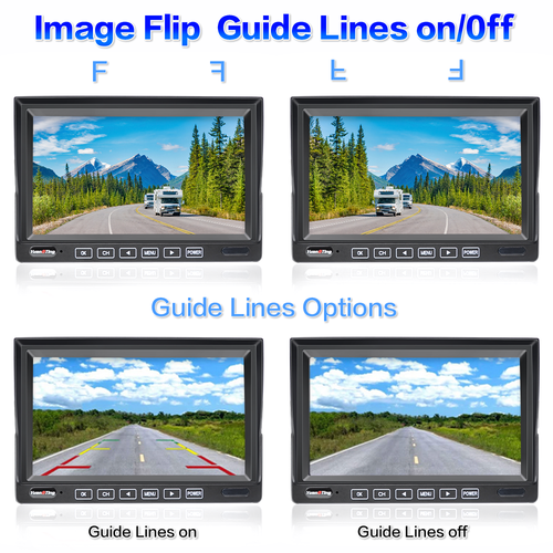 7" Wireless Monitor For Motorhomes Vans Reversing+2×Wireless Rear View Cameras - Picture 6 of 12