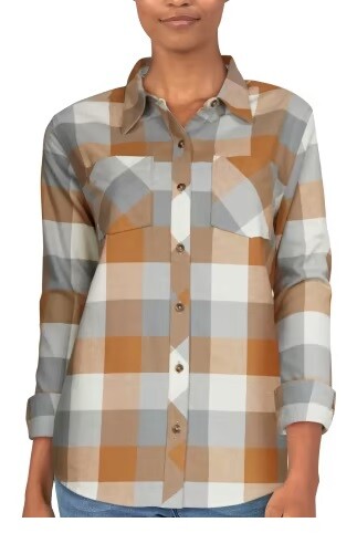 Natural Reflections Flanell Langarmshirt Damen Damen Small Medium Large - Bild 4 von 9