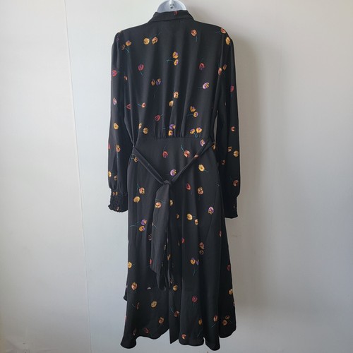 Cabi Divine Dress wrap Black multi pattern 4391 size M - Picture 2 of 8