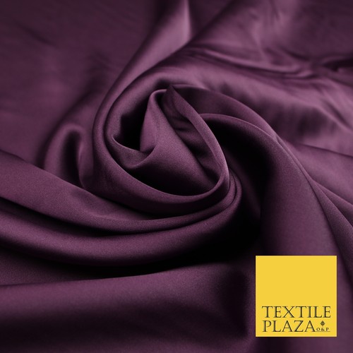100 COLOURS - Fine Silky Smooth Liquid Sateen Satin Dress Fabric Drape Lining - Picture 113 of 207