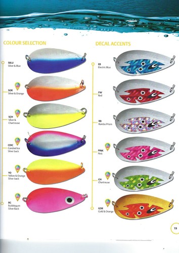 Lake Clear Wabbler Geneva Fishing Lure - Yellow & Orange/Silver Back - G22YO - Picture 3 of 4