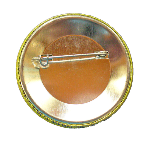 Russ BUTTON PIN St Patrick Vintage PROUD TO BE IRISH Caption with Shamrocks - Picture 3 of 3