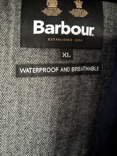 Barbour Mens Arctic Parka Coat/Jacket, XL, Navy, NEW - Picture 10 of 11