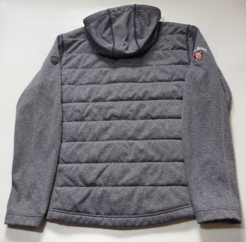 Men's Size M Cleveland Guardians Cutter & Buck Gray Evoke Hybrid Eco Softshell - Picture 9 of 12