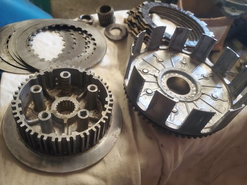 HONDA CR125R 1989-1999 CLUTCH HUB, BASKET ASSEMBLY Press PLATE, All DISKS, Parts - Picture 5 of 8